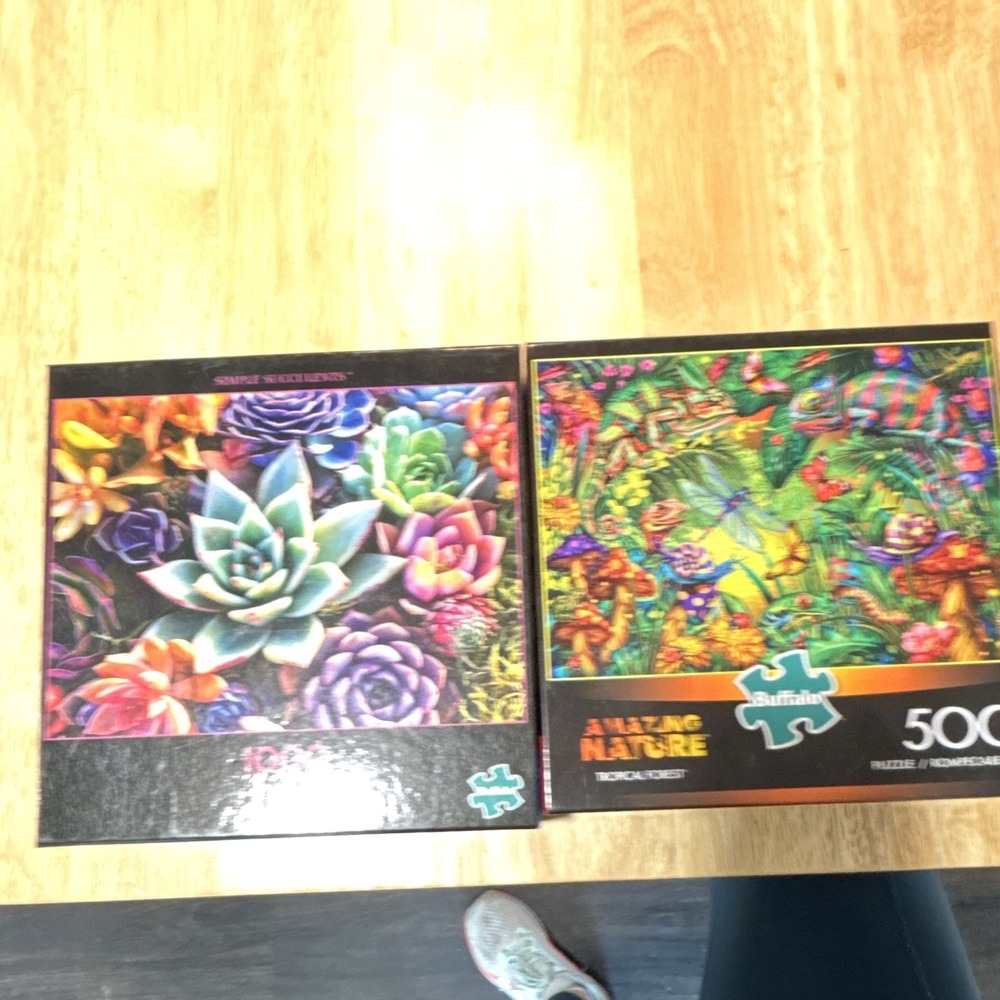 Plant Fun Puzzle Pack of 2, 500 & 1,000 Pieces